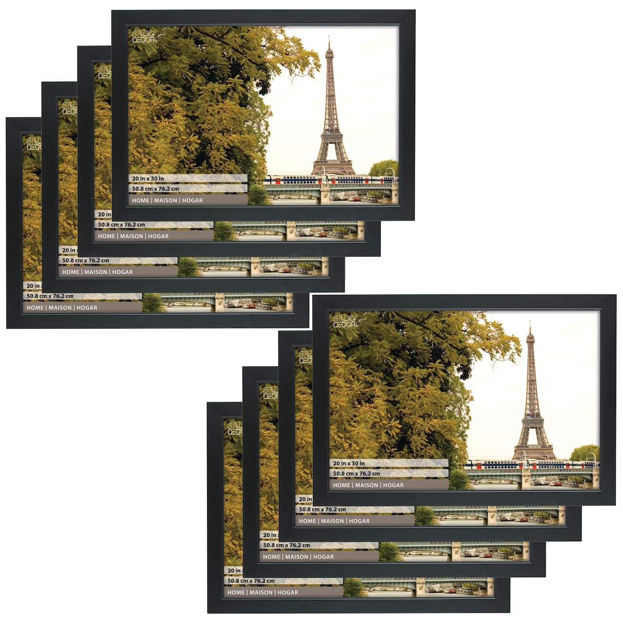 8 Pack: Black 20" x 30" Studio Frame, Home Collection by Studio Décor®